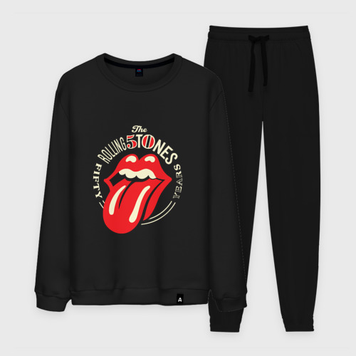 Мужской костюм хлопок Rolling Stones, цвет черный