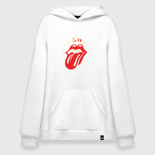 Худи SuperOversize хлопок Rolling Stones, цвет белый