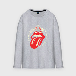 Мужской лонгслив oversize хлопок Rolling Stones