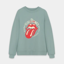 Мужской свитшот oversize без начеса хлопок Rolling Stones