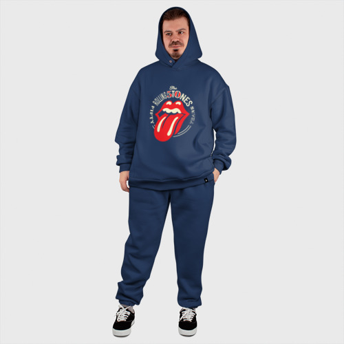 Мужской костюм oversize хлопок Rolling Stones, цвет темно-синий - фото 8