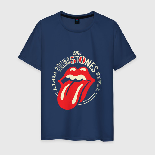 Мужская футболка из хлопка с принтом Rolling Stones, вид спереди №1