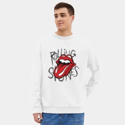 Мужской свитшот oversize без начеса хлопок Rolling Stones - фото 2
