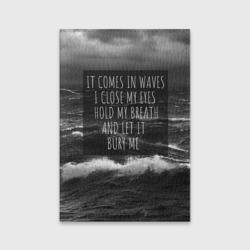 Обложка для паспорта матовая кожа Bring Me The Horizon - it comes in waves