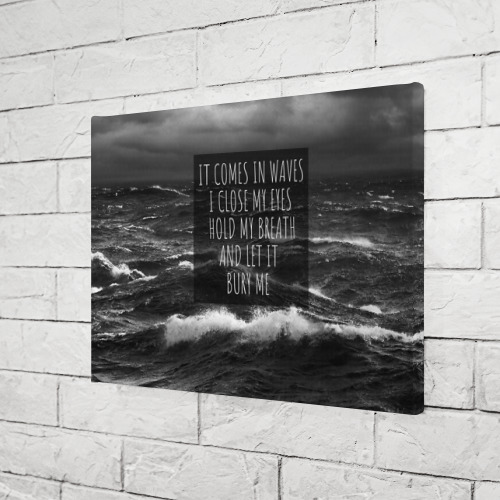 Холст прямоугольный Bring Me The Horizon - it comes in waves, цвет 3D печать - фото 3