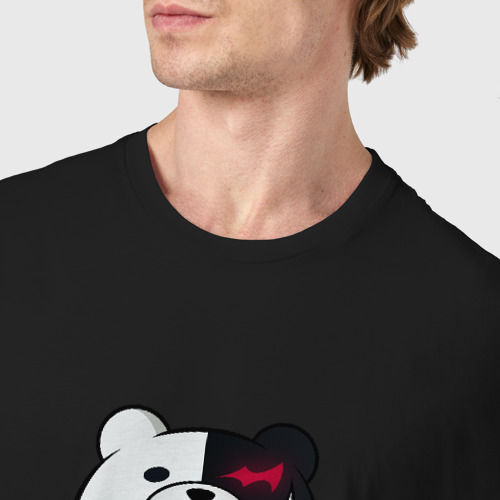 Мужская футболка хлопок Monokuma с пупком, цвет черный - фото 6