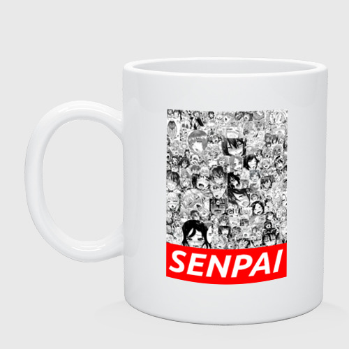 Кружка керамическая Senpai, цвет белый