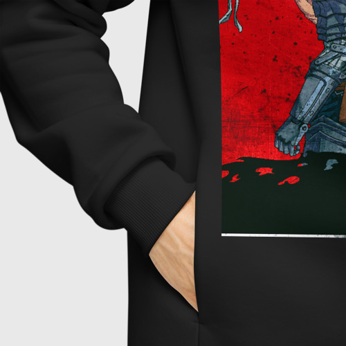 Мужское худи Oversize хлопок Berserk poster, цвет черный - фото 8