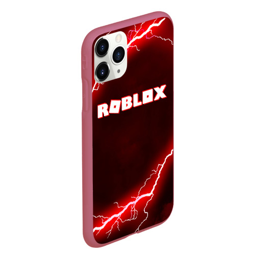 Чехол для iPhone 11 Pro Max матовый Roblox, цвет малиновый - фото 3