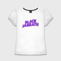 Женская футболка хлопок Slim Black Sabbath