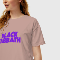 Женская футболка хлопок Oversize Black Sabbath - фото 2