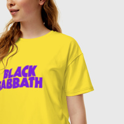 Женская футболка хлопок Oversize Black Sabbath - фото 2