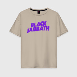 Женская футболка хлопок Oversize Black Sabbath