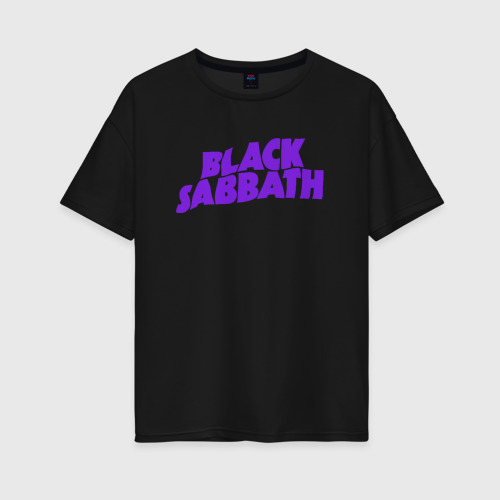 Женская футболка хлопок Oversize Black Sabbath, цвет черный