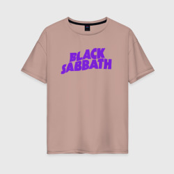 Женская футболка хлопок Oversize Black Sabbath