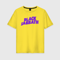Женская футболка хлопок Oversize Black Sabbath
