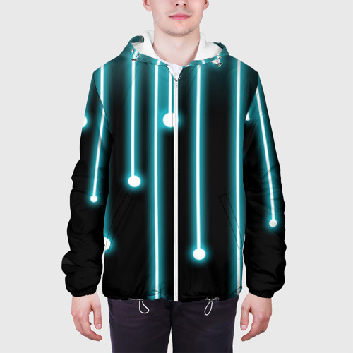 Мужская куртка 3D Неон, цвет 3D печать - фото 4