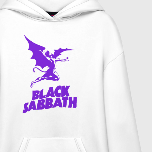 Худи SuperOversize хлопок Black Sabbath, цвет белый - фото 3