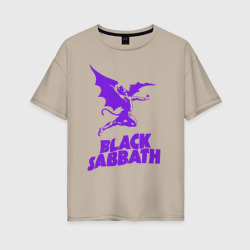 Женская футболка хлопок Oversize Black Sabbath