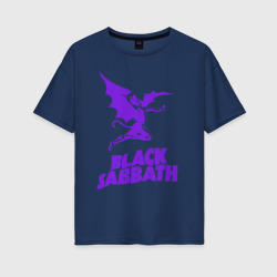 Женская футболка хлопок Oversize Black Sabbath