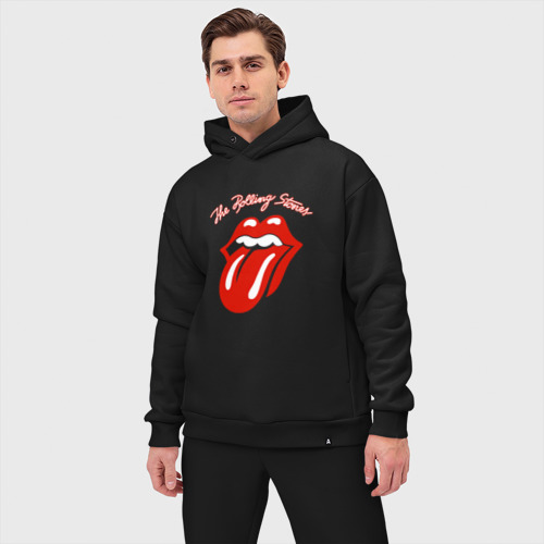 Мужской костюм oversize хлопок The Rolling Stones, цвет черный - фото 3