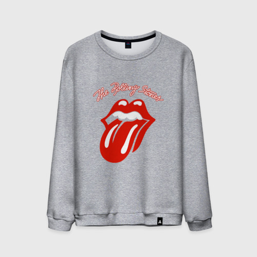 Мужской свитшот хлопок The Rolling Stones, цвет меланж