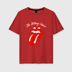 Женская футболка хлопок Oversize The Rolling Stones