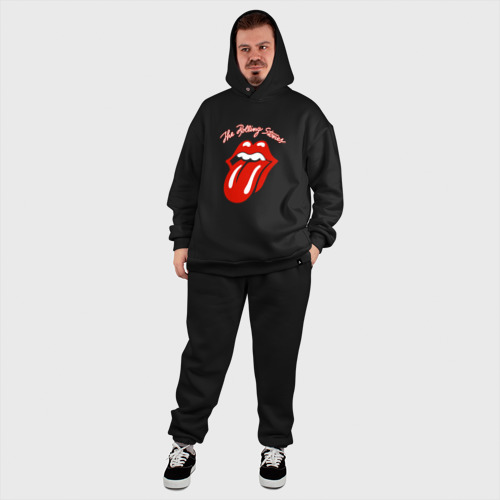 Мужской костюм oversize хлопок The Rolling Stones, цвет черный - фото 8