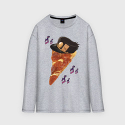 Женский лонгслив oversize хлопок JoJo Pizza