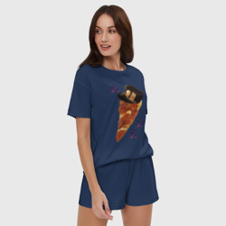 Женская пижама с шортиками хлопок JoJo Pizza - фото 2