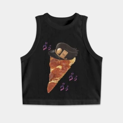 Женская укороченная майка-топ хлопок JoJo Pizza