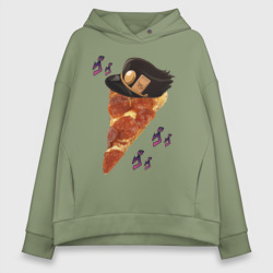 Женское худи Oversize хлопок JoJo Pizza