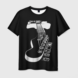 Гитара  черно - белая – Мужская футболка 3D с принтом купить со скидкой в -26%