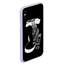 Чехол для iPhone XS Max матовый Гитара  черно - белая - фото 2