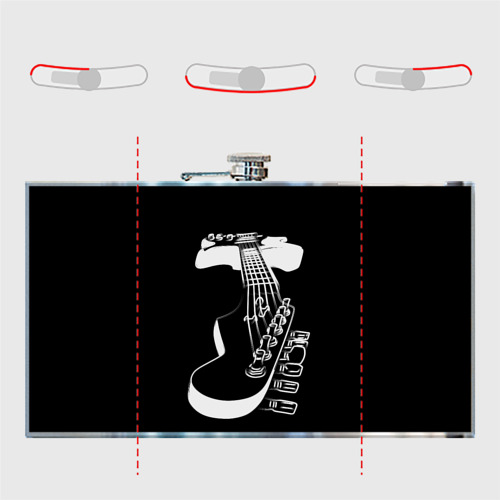 Фляга Гитара  черно - белая - фото 5