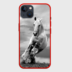 Чехол для iPhone 14 Белая лошадь