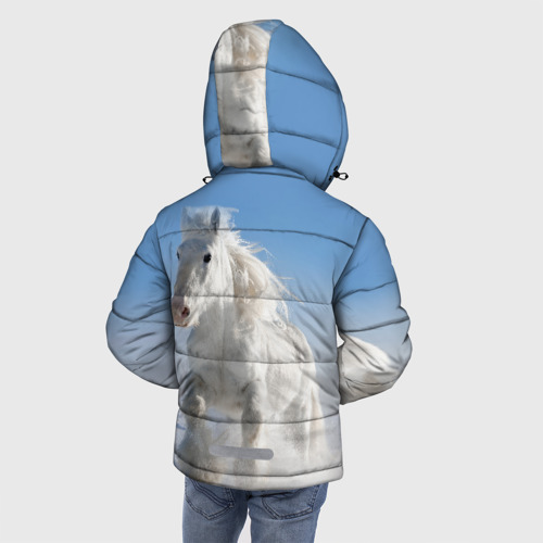 Зимняя куртка для мальчиков 3D Белый скакун - фото 4
