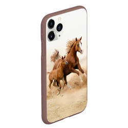 Чехол для iPhone 11 Pro Max матовый Лошадь с жеребенком - фото 2