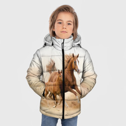 Зимняя куртка для мальчиков 3D Лошадь с жеребенком - фото 2