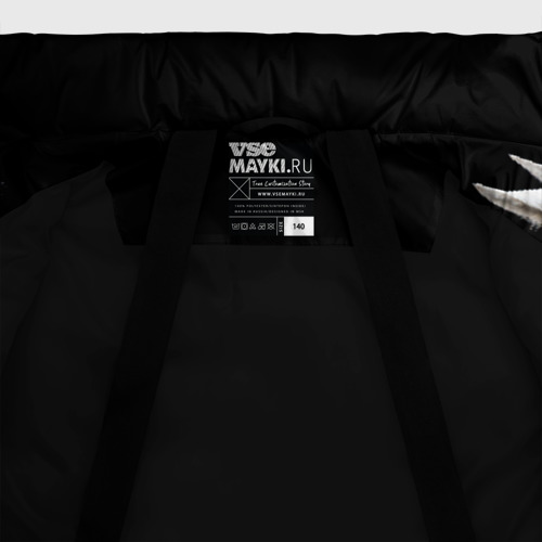 Зимняя куртка для мальчиков 3D Серый в яблоках конь, цвет черный - фото 7