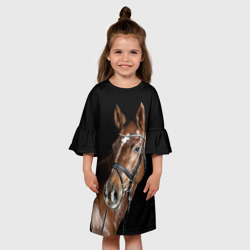 Детское платье 3D Гнедая лошадь - фото 2