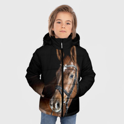 Зимняя куртка для мальчиков 3D Гнедая лошадь - фото 2