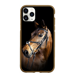 Чехол для iPhone 11 Pro Max матовый Гнедая лошадь