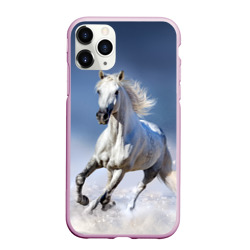 Чехол для iPhone 11 Pro матовый Белая лошадь