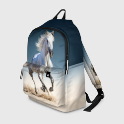 Рюкзак 3D Серый в яблоках конь