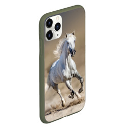 Чехол для iPhone 11 Pro матовый Белый конь - фото 2