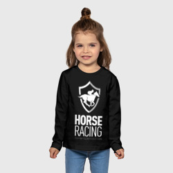 Детский лонгслив 3D Horse racing - фото 2