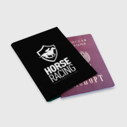 Обложка для паспорта матовая кожа Horse racing - фото 2
