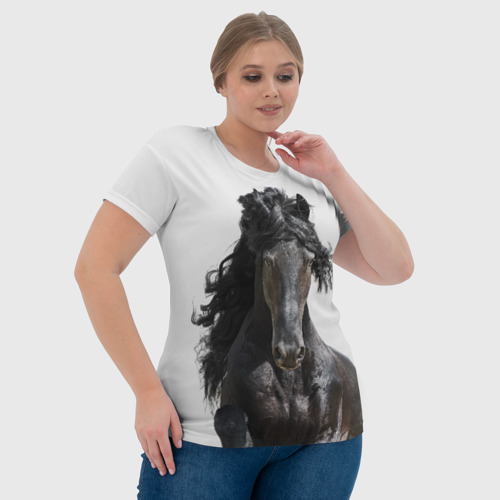 Женская футболка 3D Лошадь, цвет 3D печать - фото 6