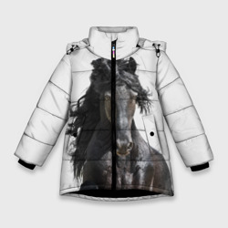 Зимняя куртка для девочек 3D Лошадь